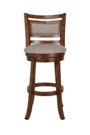 ABERDEEN 29" BAR STOOL-DK BROWN W/FABRIC SEAT