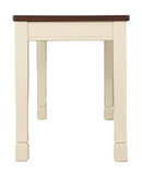 Whitesburg - Brown / Cottage White - Large Dining Room Bench