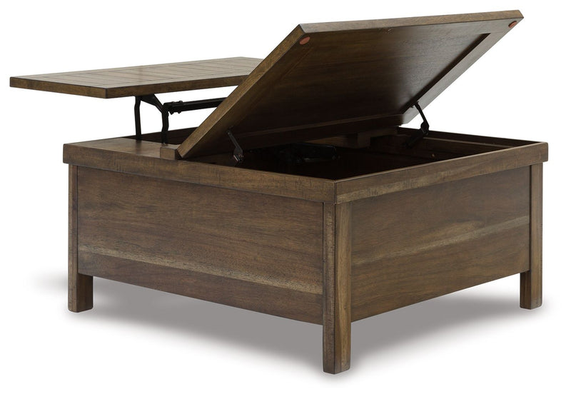 Moriville - Grayish Brown - Lift Top Cocktail Table