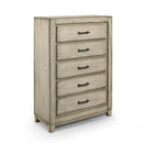 New Classic Furniture Ashland 5 Drawer Chest in Rustic White