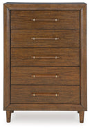 Lyncott - Brown - Five Drawer Chest