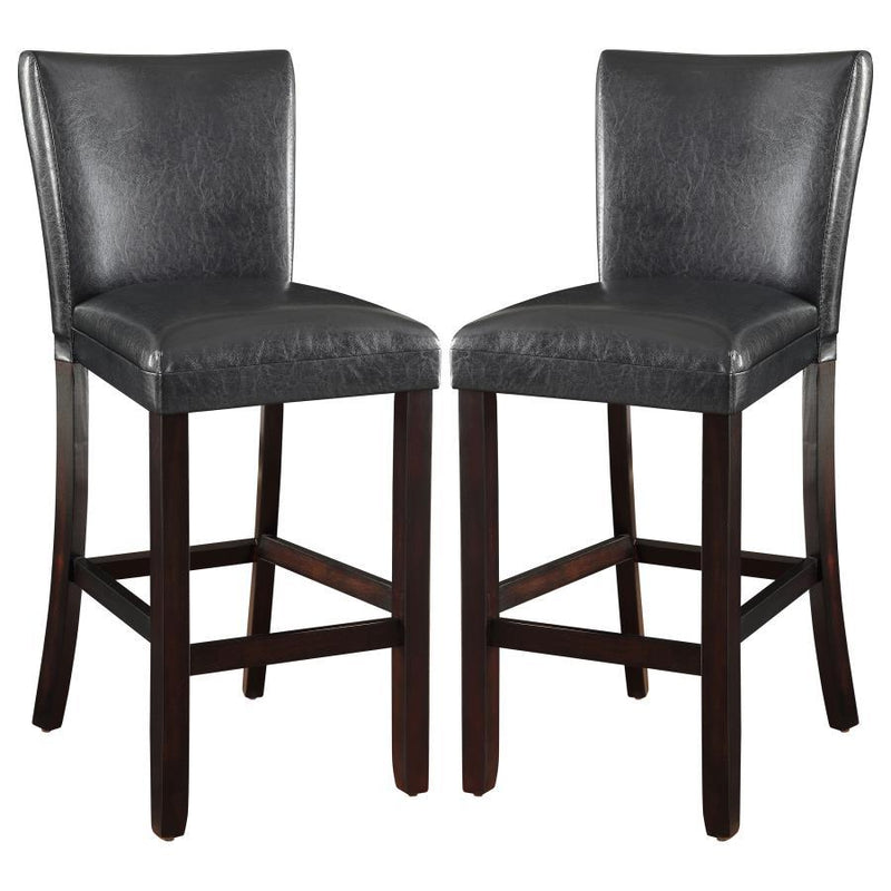 Alberton - Leatherette Upholstered Bar Chair (Set of 2) - Black