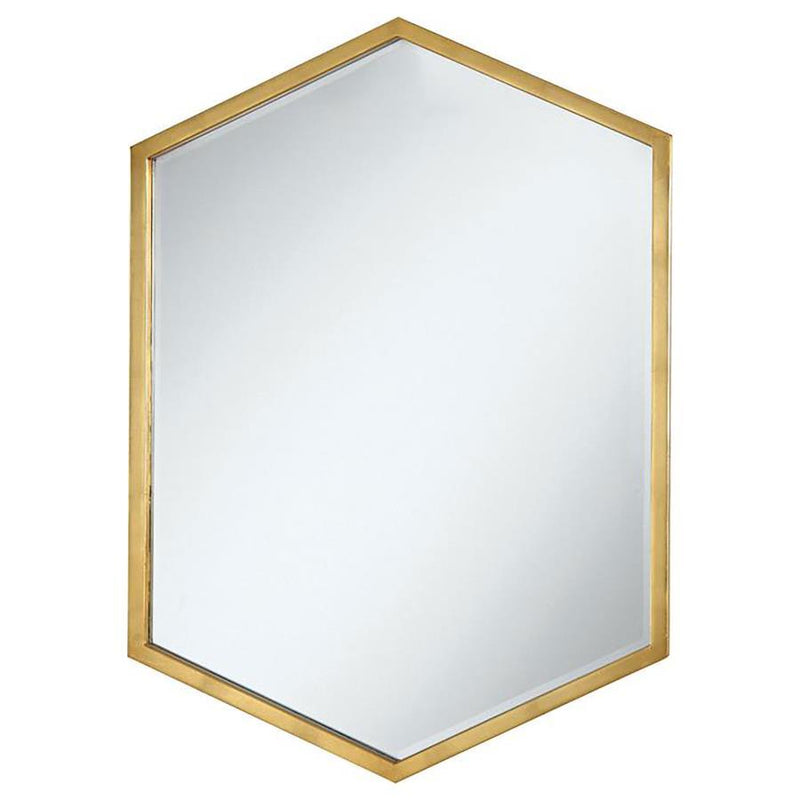 Bledel - Hexagonal Wall Mirror - Gold