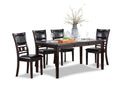 GIA 60" DINING TABLE+CHAIRS (5 PCS/CTN) -EBONY