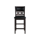 GIA 5PC 42" SQUARE COUNTER TABLE & 4 CHAIRS-EBONY