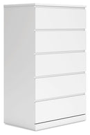 Onita - White - Five Drawer Chest