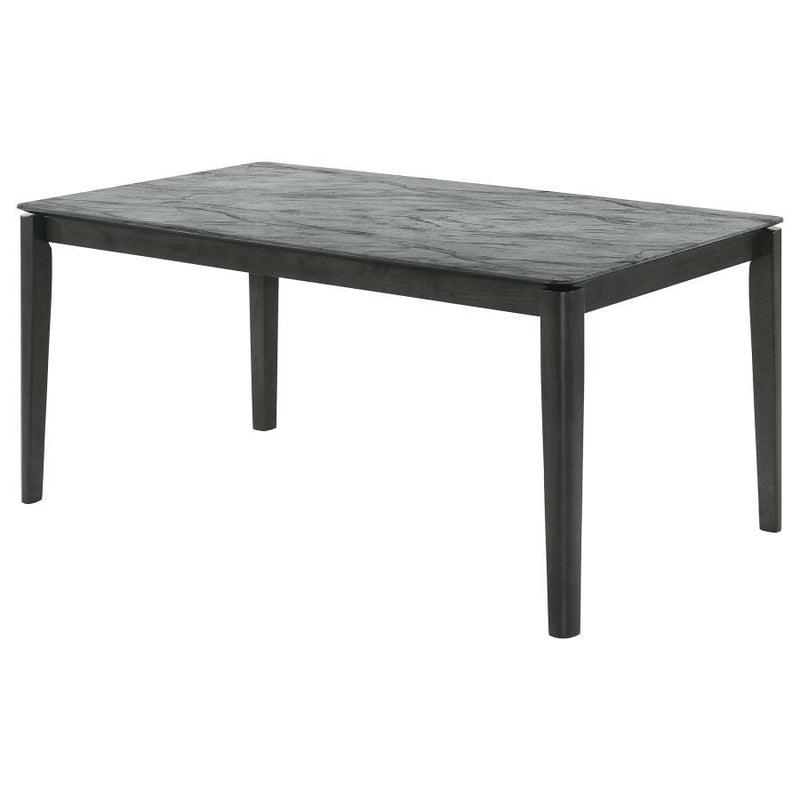 Stevie - Rectangular Faux Marble Top Dining Table