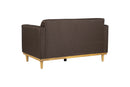 AIDEN LOVESEAT W/2 THROW PILLOWS-CHOCOLATE