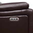 CICERO GLIDER RECLINER W/ PWR FR & HR-BROWN