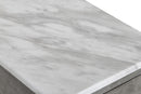 NOAH END TABLE WITH DRAWER-GRAY W/FAUX MARBLE TOP