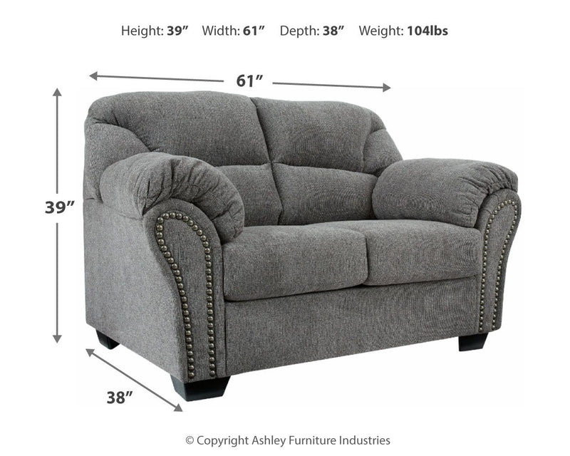 Allmaxx - Pewter - Loveseat