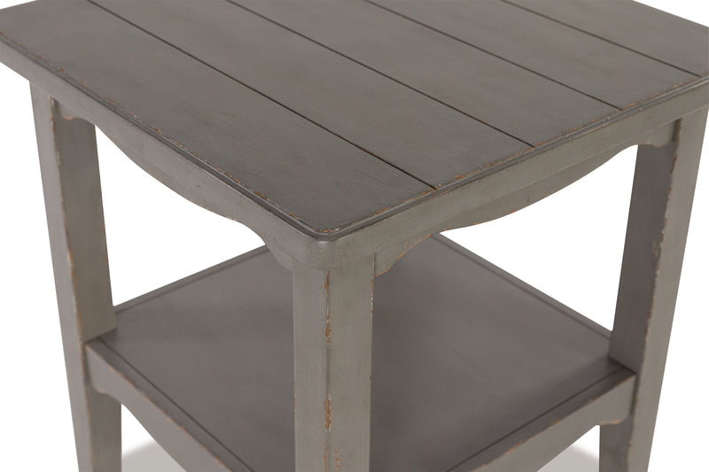 Charina - Antique Gray - Square End Table