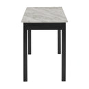 CELESTE DESK W/WHITE/GRAY FAUX MARBLE TOP-ESPRESSO BASE