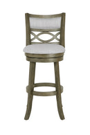 MANCHESTER 29" BAR STOOL-ANT GRAY W/FABRIC SEAT