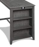 AMY 60" COUNTER TABLE+CHAIRS W/STG (5 PCS) -GRAY