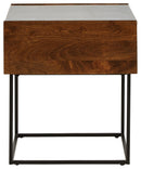 Rusitori - Brown / Beige / White - Rectangular End Table
