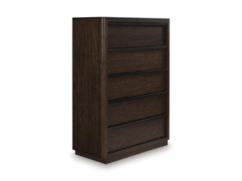 Dilenno - Dark Brown - Five Drawer Chest