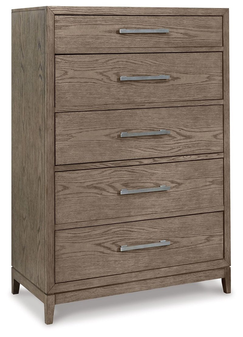 Chrestner - Gray - Five Drawer Chest