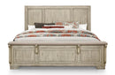 New Classic Furniture Ashland California King Panel Bed in Rustic White