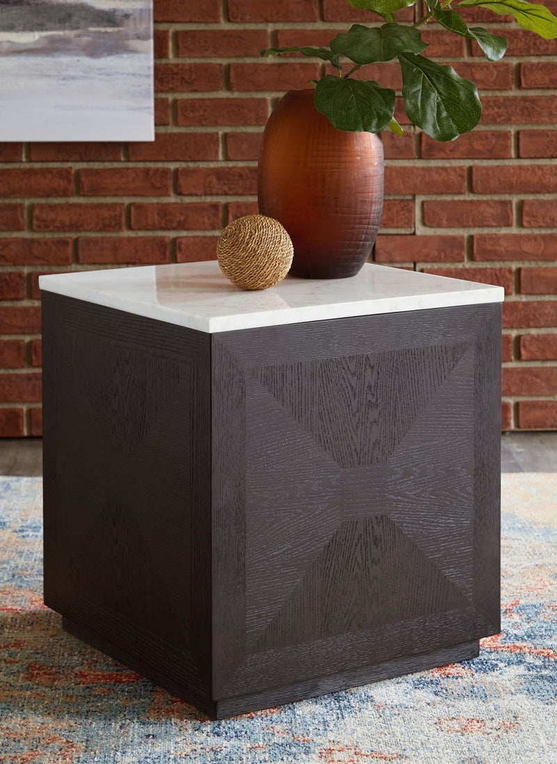 Henridge - Black / White - Accent Table