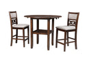 GIA 42" COUNTER DROP LEAF TABLE W/2 CHAIRS-CHERRY