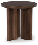 Korestone - Dark Brown - Round End Table