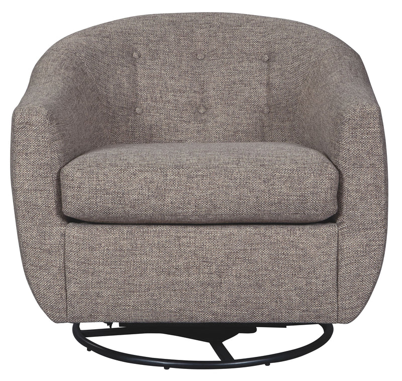 Upshur - Taupe - Swivel Glider Accent Chair