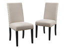 CRISPIN NATURAL BEIGE DINING CHAIR- (2/Ctn)
