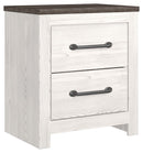Gerridan - White / Gray - Two Drawer Night Stand