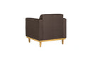 AIDEN CHAIR W/1 THROW PILLOW-CHOCOLATE