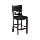 GIA 5PC 42" SQUARE COUNTER TABLE & 4 CHAIRS-EBONY