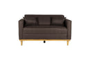 AIDEN LOVESEAT W/2 THROW PILLOWS-CHOCOLATE