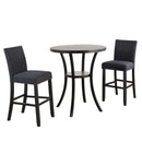 CRISPIN 36" ROUND BAR TABLE-GRAY