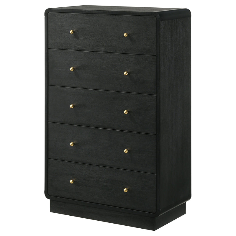 Cavelle - 5-Drawer Chest Of Drawers - Black