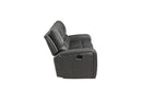 LINTON LEATHER SOFA W/ PWR FR-GRAY