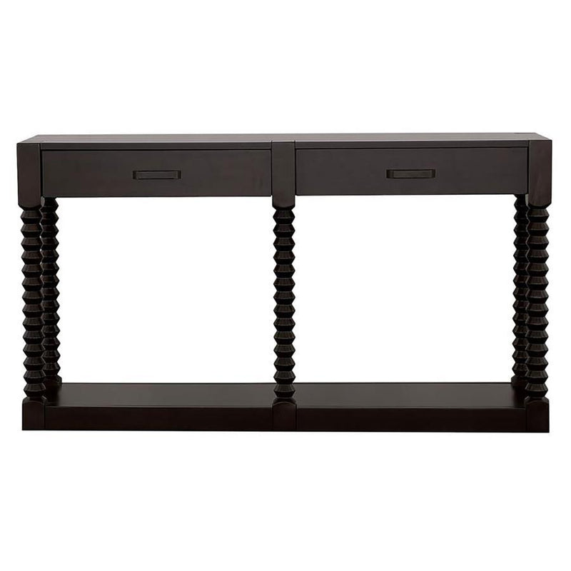 Meredith - 2-Drawer Wood Entryway Console Table - Coffee Bean