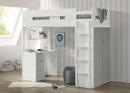 Nerice White & Gray Loft Bed