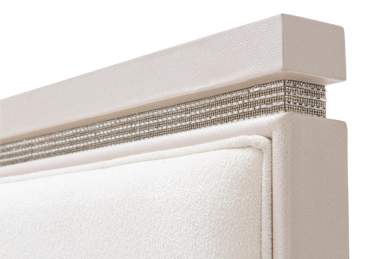 Glimmering Heights King Upholstered Bed in Ivory