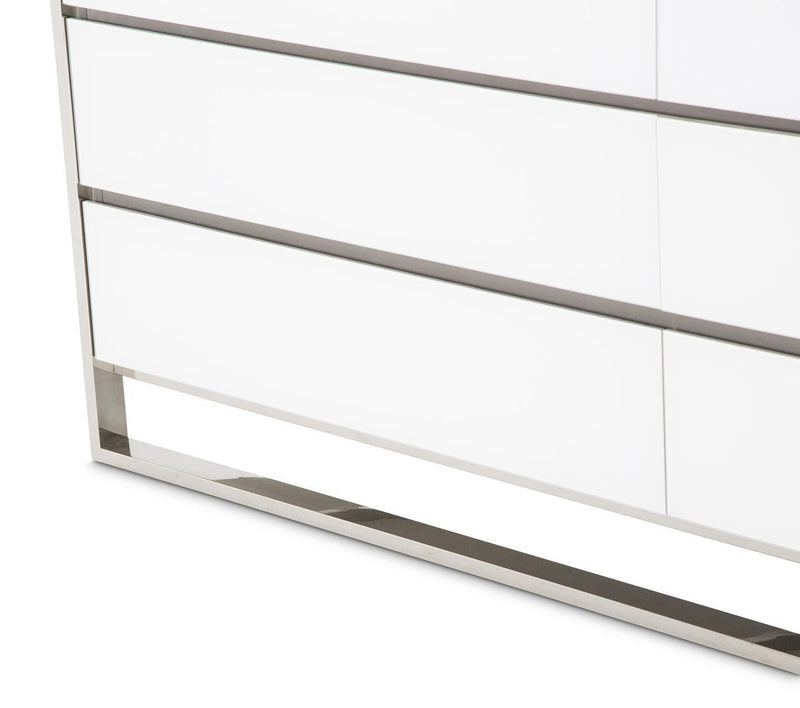 State St Metal Dresser in Glossy White