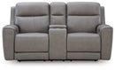 5Z-Comfort Power Reclining Loveseat with Console
