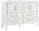 New Classic Furniture Andover 6 Drawer Dresser in White