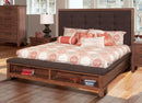 New Classic Furniture Cagney California King Bed in Chestnut