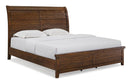 New Classic Furniture Fairfax California King Panel Bed in Medium Oak