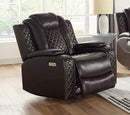 New Classic Furniture Joshua Glider Recliner in Dark Brown