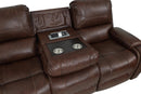 New Classic Furniture Taos Sofa with Power Footrest in Caramel