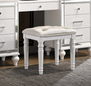 New Classic Valentino Vanity Table Stool in White