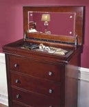New Classic Versaille 5 Drawer Lift Top Chest in Bordeaux