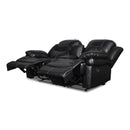 FLYNN CONSOLE LOVESEAT W/ READING LIGHT- BLACK