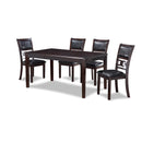 GIA 60" DINING TABLE+CHAIRS (5 PCS/CTN) -EBONY