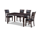 GIA 60" DINING TABLE+CHAIRS (5 PCS/CTN) -EBONY